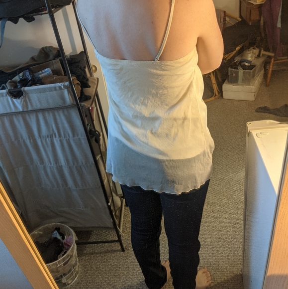 Flirty cream lace tank top - Picture 3 of 7